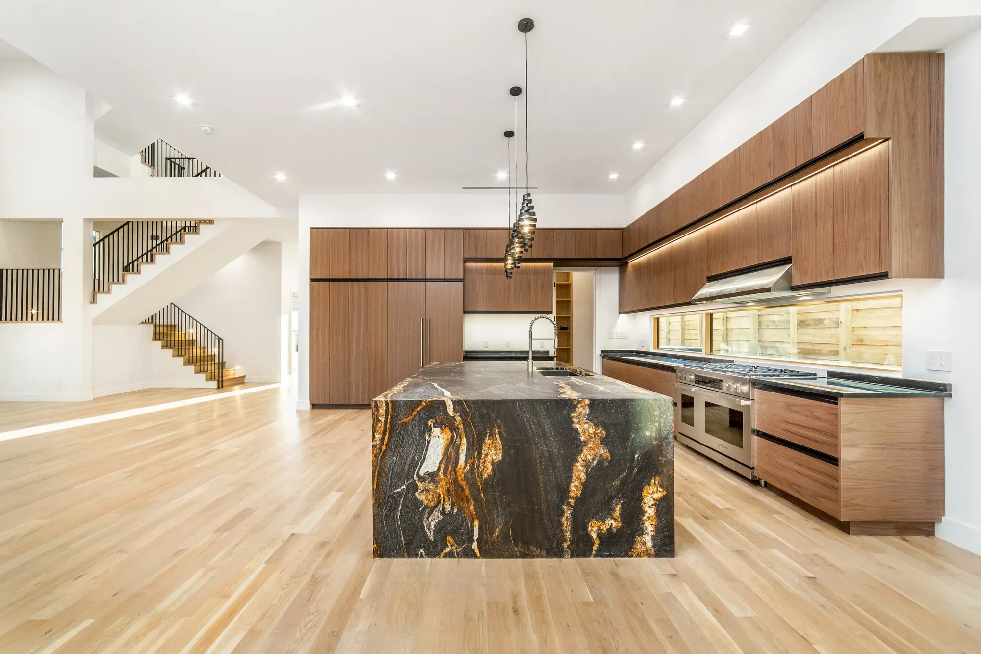 Walnut & Magma Granite Kitchen