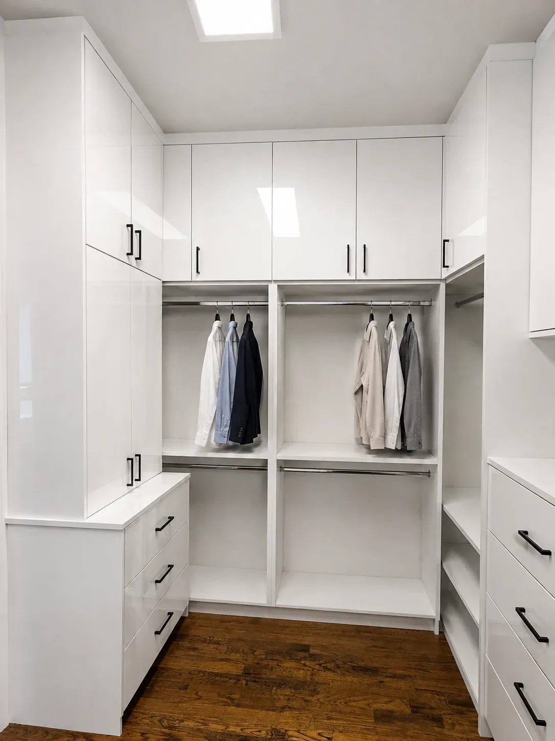 Bright White Walk-In Closet