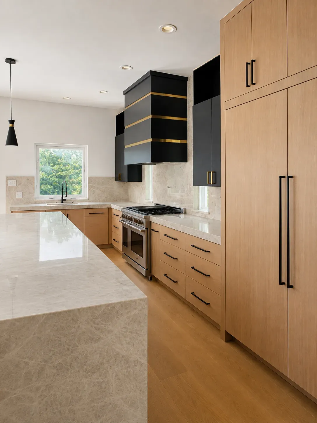 Oak, Black & Brass Kitchen, view 3