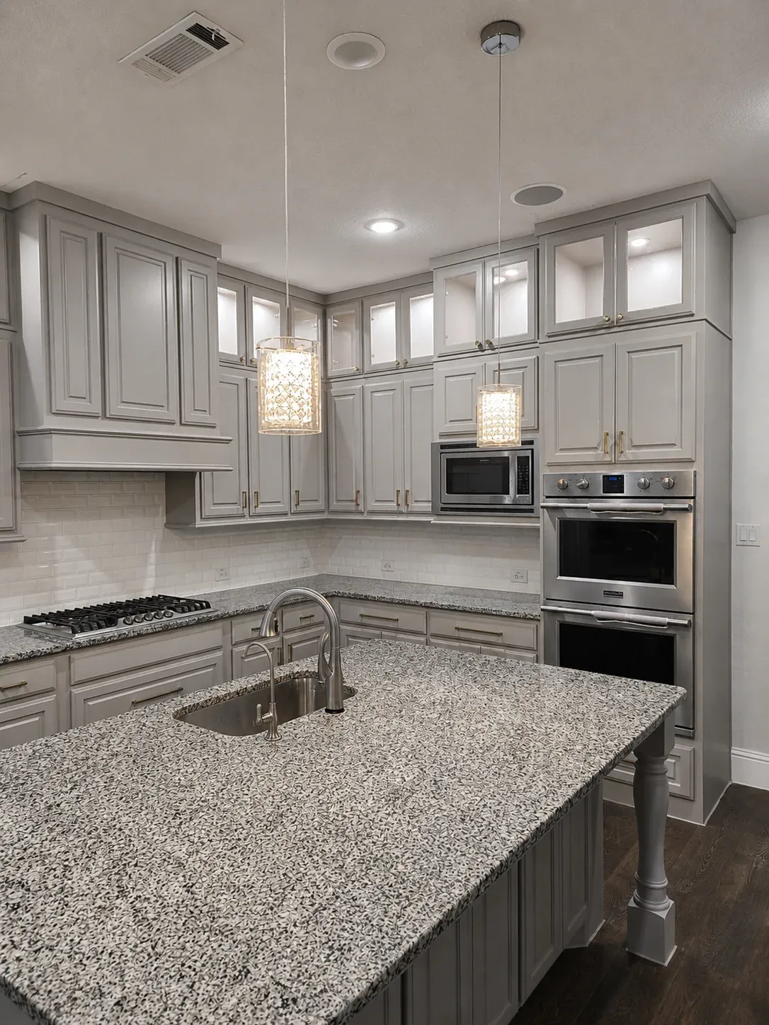 Greige Raised Panel Kitchen, view 4