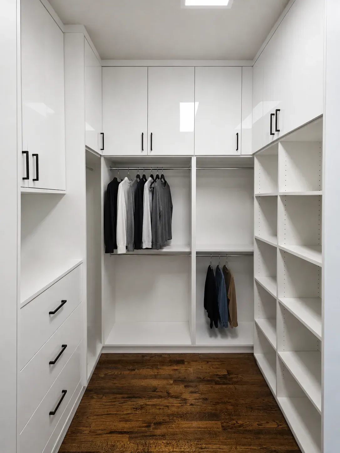 Bright White Walk-In Closet, view 4