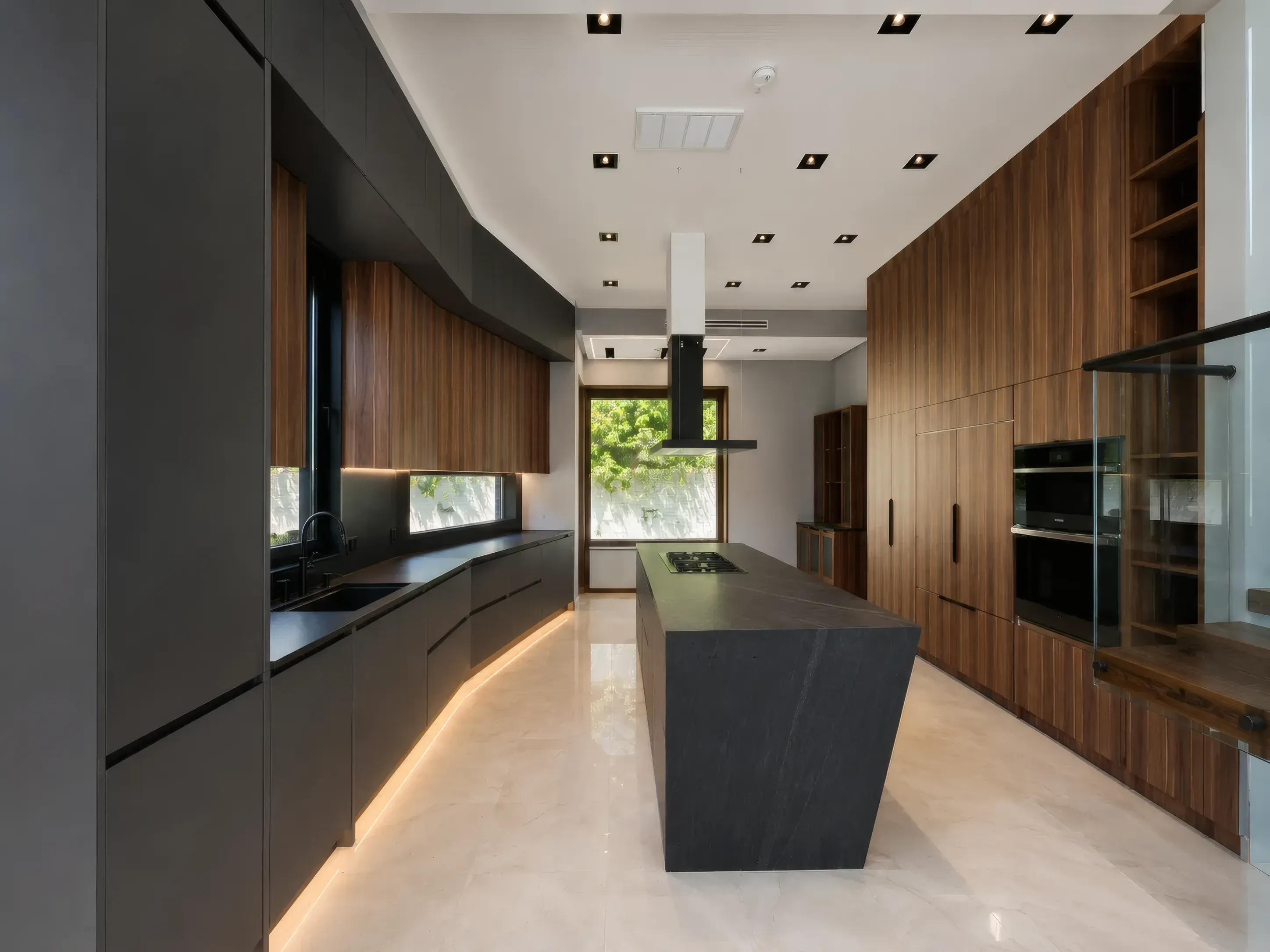 Walnut & Graphite Kitchen